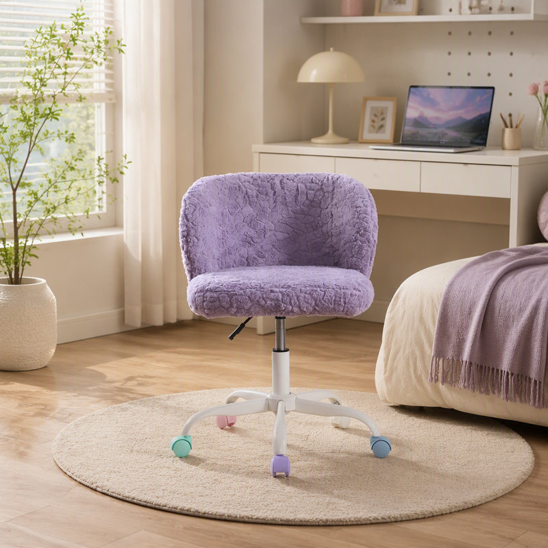 Chaise de bureau pivotante ajustable, Violet