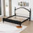 Wood Platform Bed with Upholstered Headboard-1237683084-1237683087