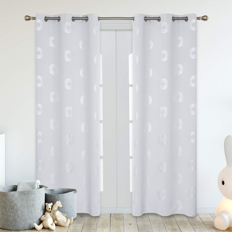 Aquira Room Darkening Curtain Pair, 42" W x 72" L, White