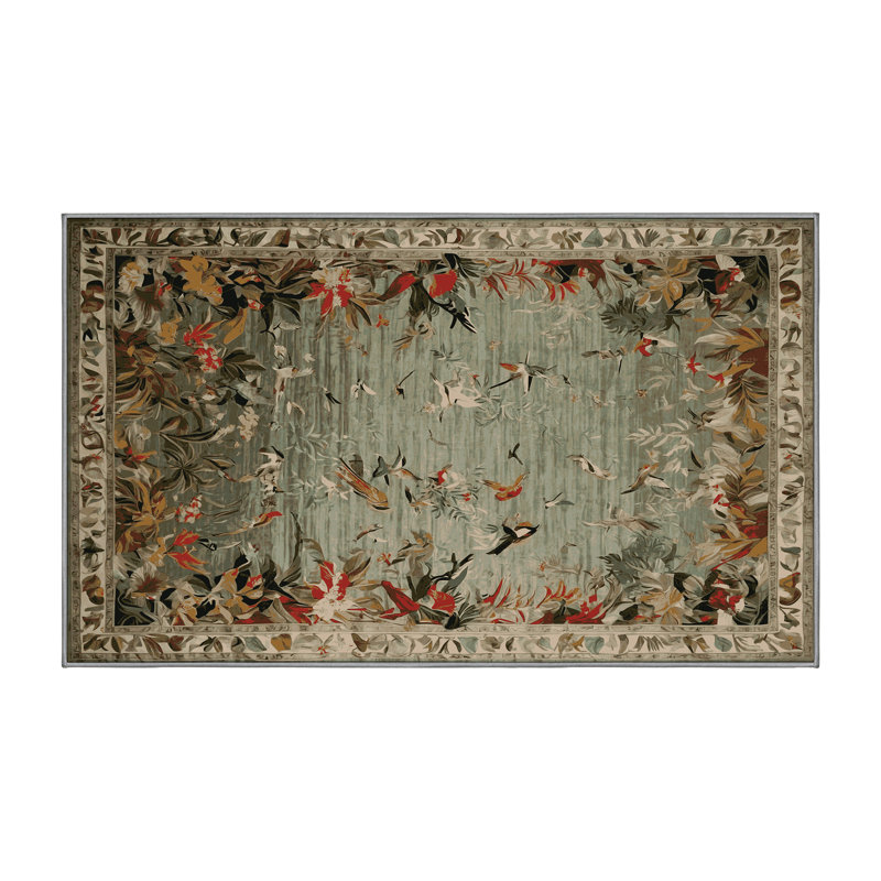 Machine Washable Brown Area Rug, Rectangle 8' x 12'
