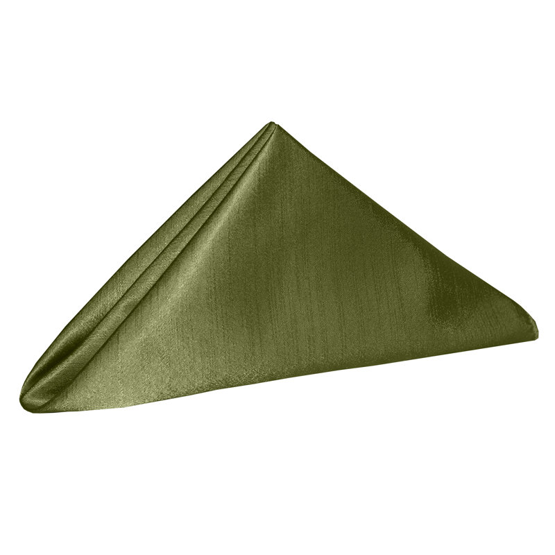 Atharv Silk Square Napkin, Moss