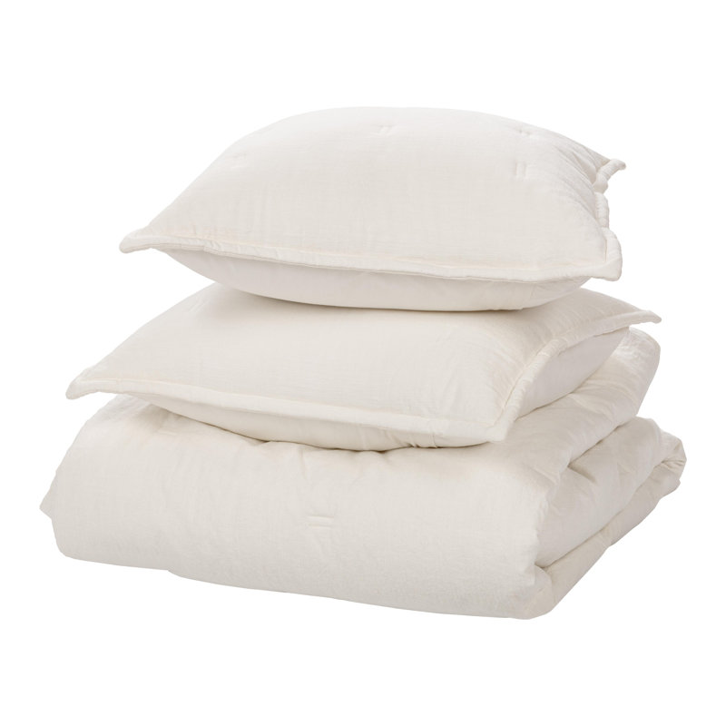 Talia Linen Comforter Set, Cloud, King