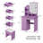 Artilus Vanity Set with LED Mirror & Stool-1523302279