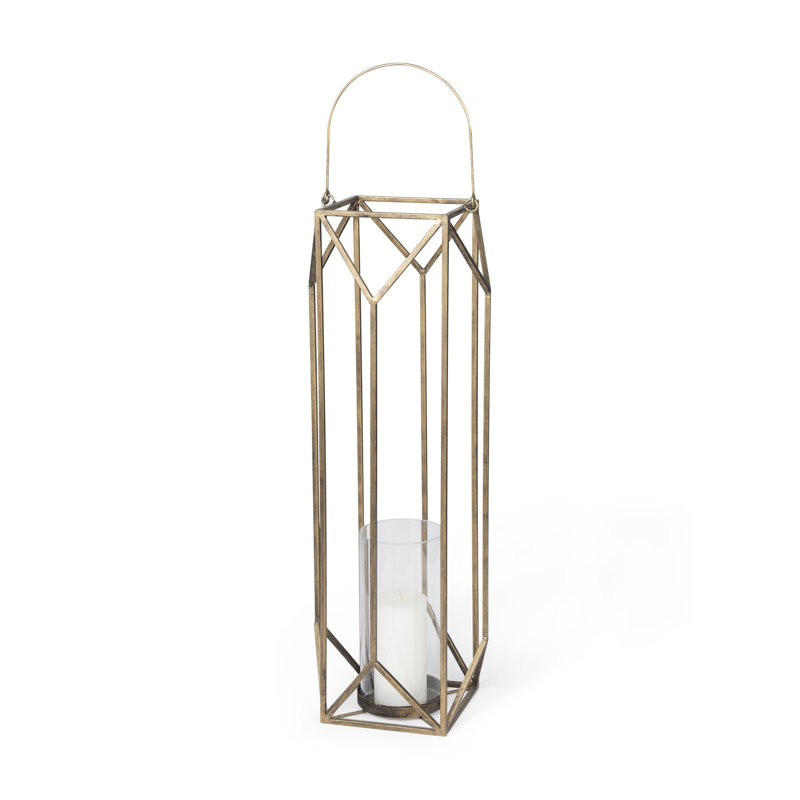 Porte-bougie de table en métal 36 po