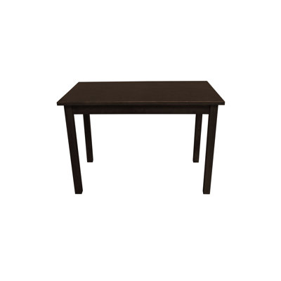 48" Dark Brown Solid Wood Dining Table