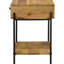 Table d'appoint en bois de manguier massif avec tiroir