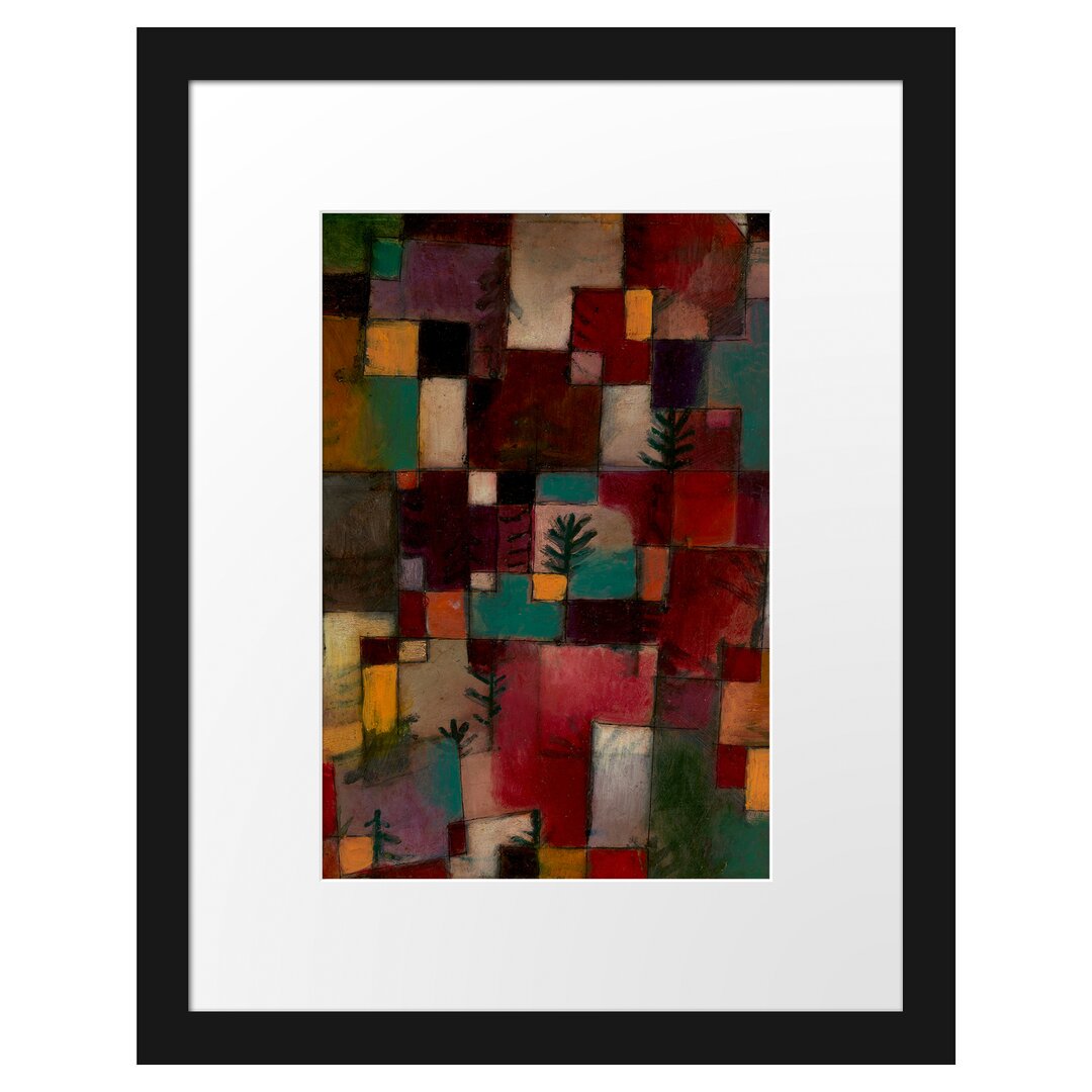 Gerahmter Kunstdruck Red-Green and Violet-Yellow Rhythms von Paul Klee