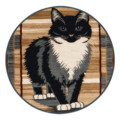 Washable Raas Cats Area Rug