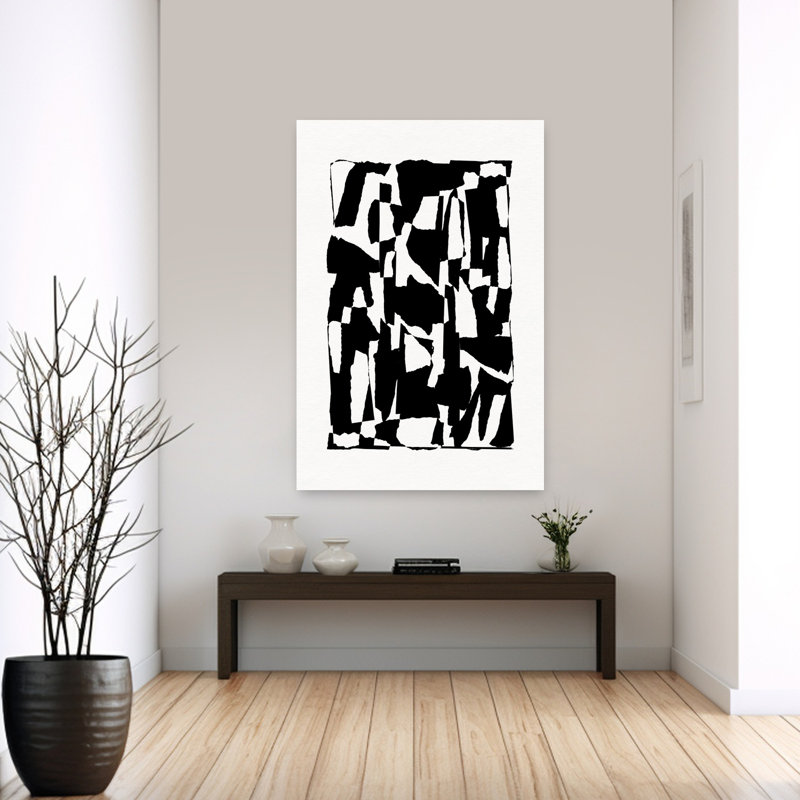 Art contemporain abstrait géométrique, H 60 po x l 40 po