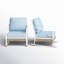 Chaise longue berçante et coulissante en métal-512786281
