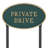 Large Oval Private Drive Statement Plaque Sign with Lawn Stakes-1736775063