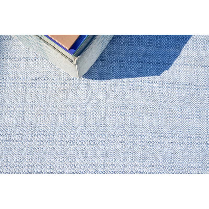 Echo Geometric Area Rug in Light Blue, Rectangle 9' x 12'