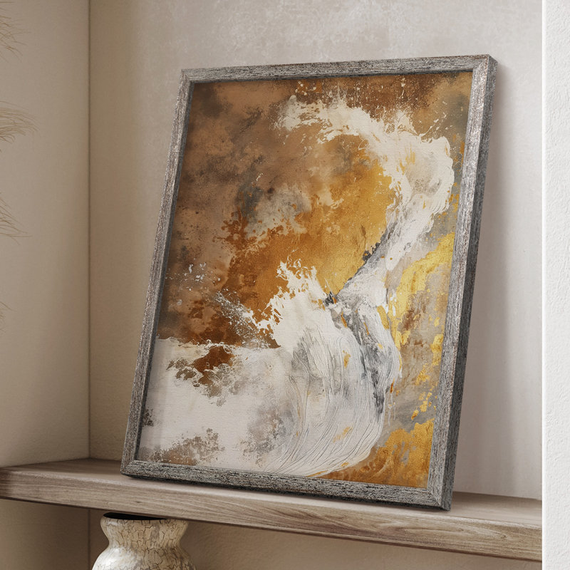 ABSTRACT Series CDXLIV, reproduction encadrée - bois massif, H 21 po x l 17 po