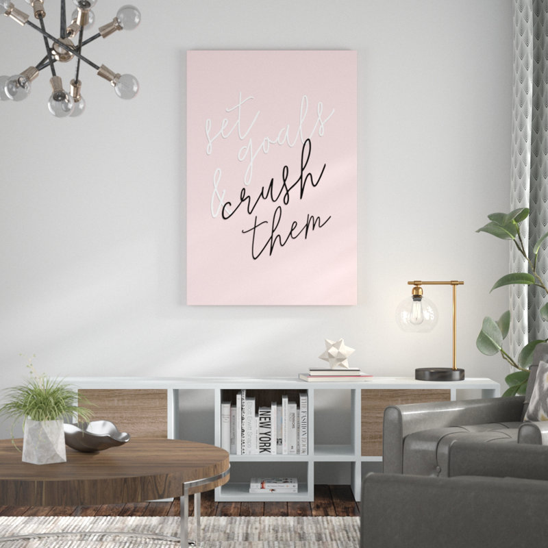 Art textuel sur toile tendue GRL, H 48 po x l 32 po