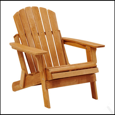 Chaise Adirondack pliante en bois surdimensionnée avec dossier et siège pré-assemblés, pour le jardin et la terrasse