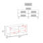Meuble télé, 1 porte, 2 tablettes