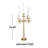 Gold Aluminum Metal Tapered 5 Plate Decorative Candelabra, 10" x 10" x 23"