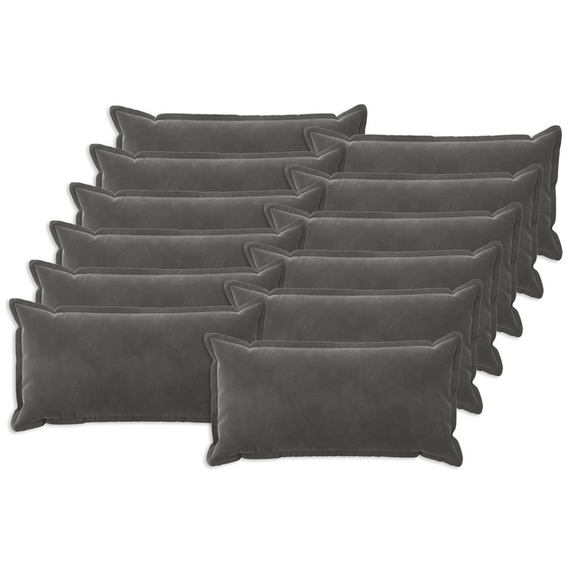 Dark Grey Cushion Cover, Rectangle 40cm H x 80cm W, Dark Grey