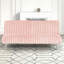 Canapé futon à finition rose de style contemporain facile à convertir en lit avec pieds supplémentaires-562885827