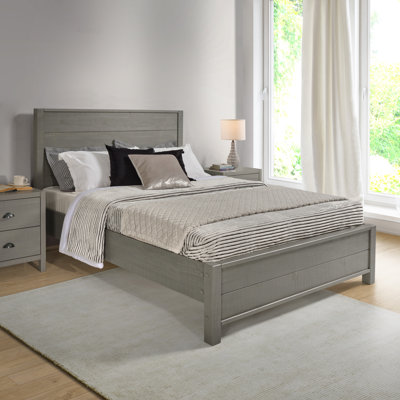 Alaxander Solid Wood Dual-Height Panel Bed
