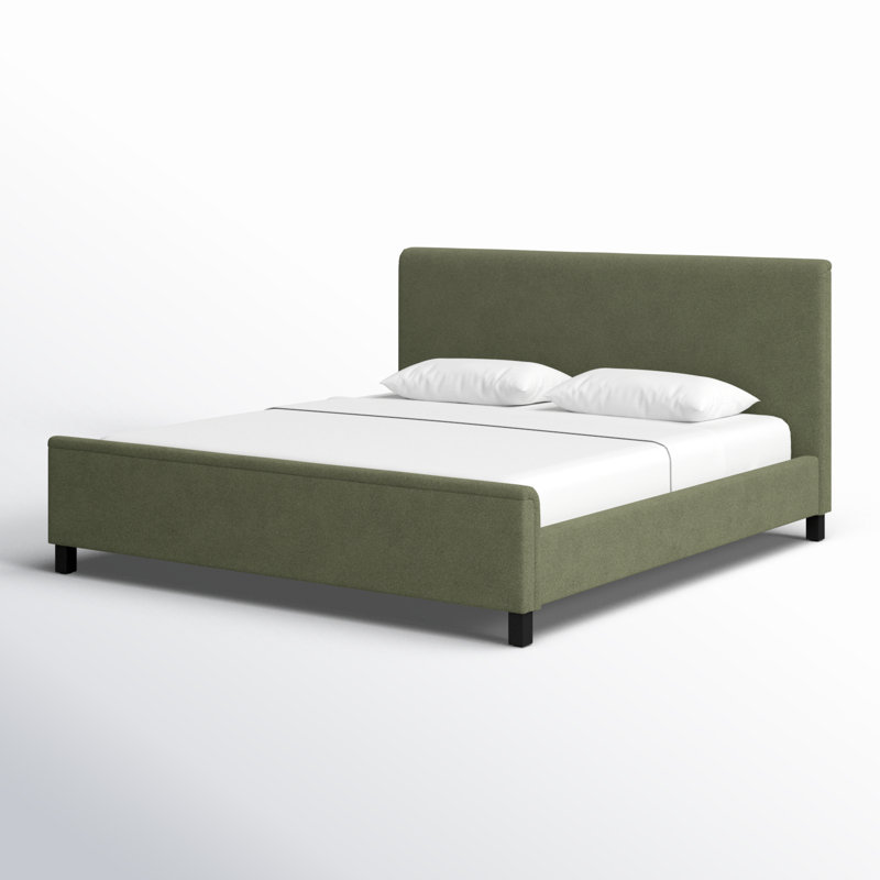 Maisara Upholstered Bed, Cream, Queen