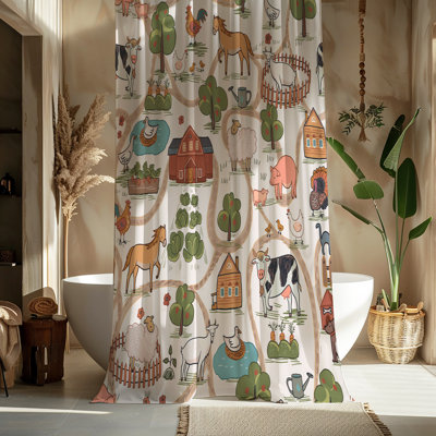 Winsome Farm Animal Shower Curtain