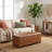  Large Tufted Storage Bench - Carmel Faux Leather-1326590873