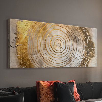Série abstraite-CC XXXV- Toile tendue avec châssis - Prêt à accrocher
