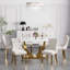 Hoppus 6 - Person Pedestal Dining Set-588907976-588907973
