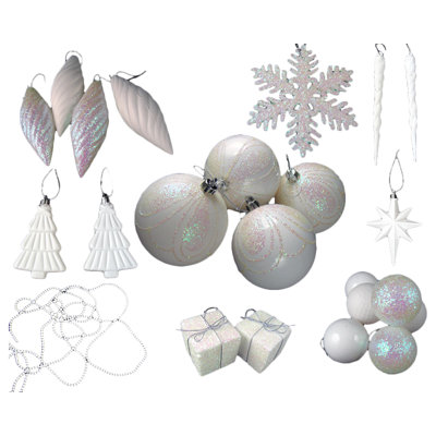 Club 125ct Shatterproof 4-Finish Christmas Ornaments