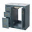 Ensemble de meuble-lavabo autoportant avec 3 tiroirs et portes à fermeture douce-1297373610