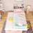 Wood Frame Twin Size Bed With Trundle,Bookcase-2057102597