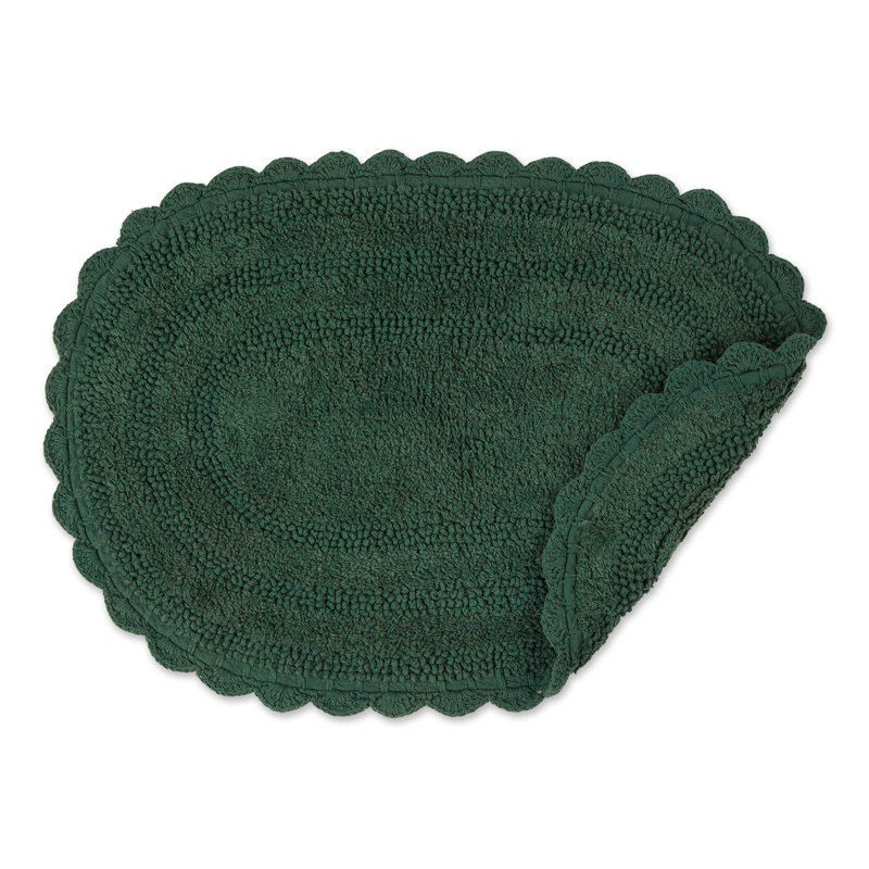 Hively Cotton Bath Mat, Small, Dark Green