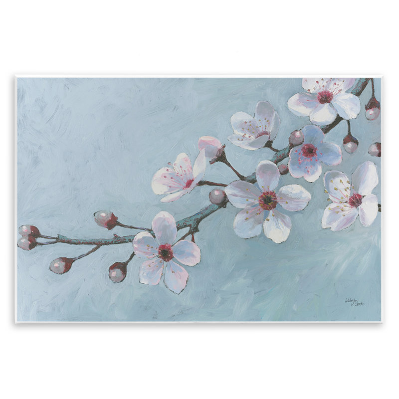 "Branch of Blossoms", art mural sur bois par Wellington Studio, H 10 po x l 15 po