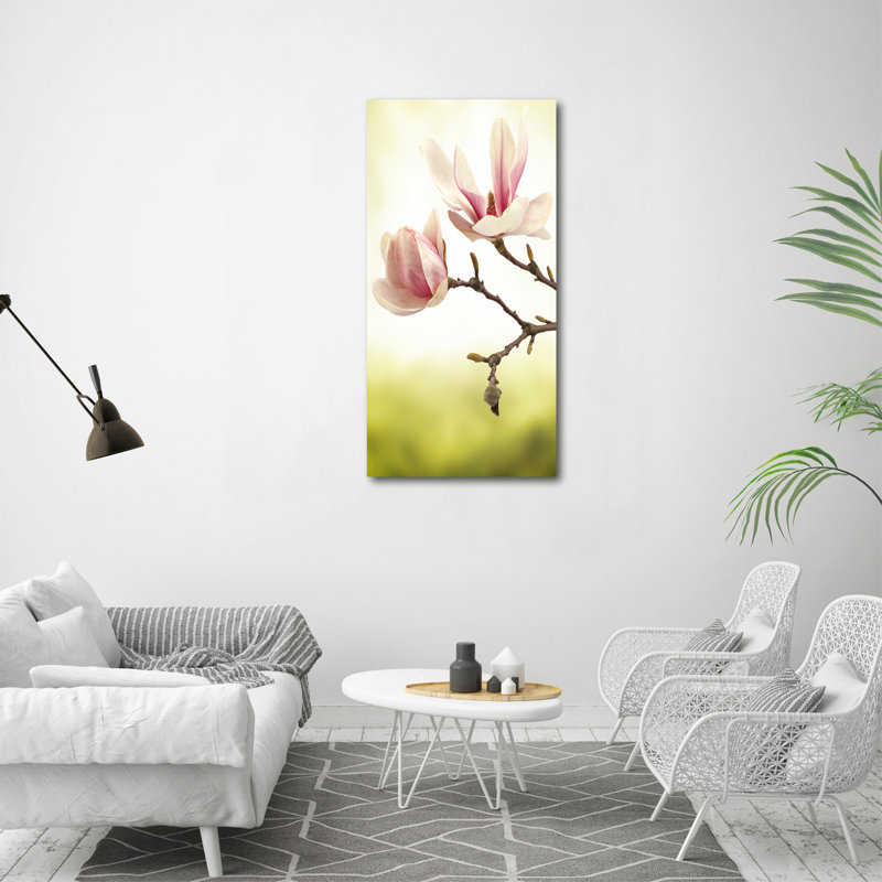 Magnolia Flowers - Wrapped Canvas Print