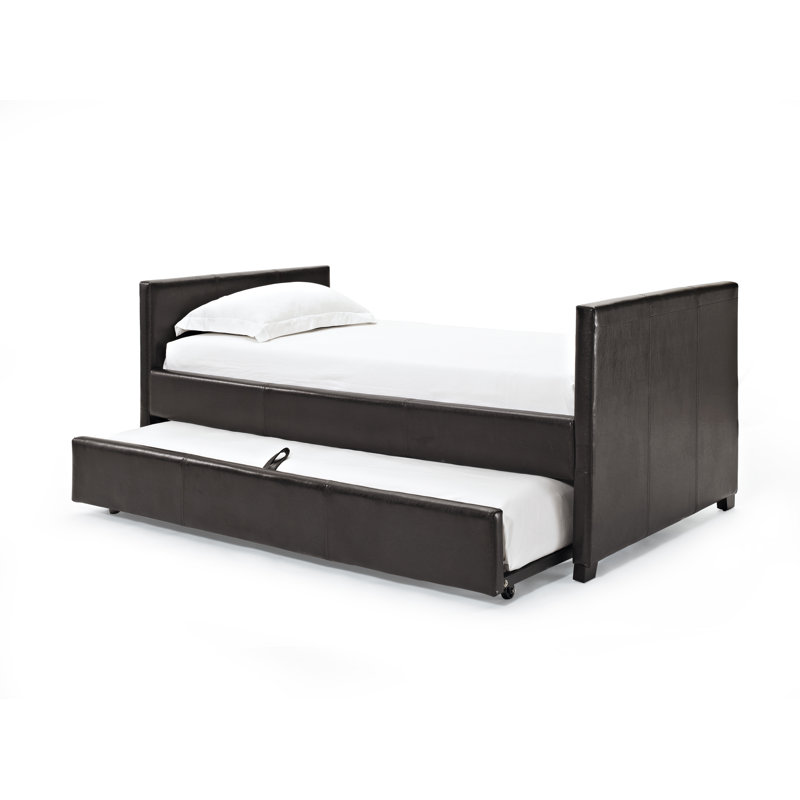 Lit de jour simple avec couchette Perley, Brun