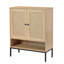 Armoire à chaussures polyvalente en rotin avec tablettes réglables et rangement pratique pour les vestibules organisés
