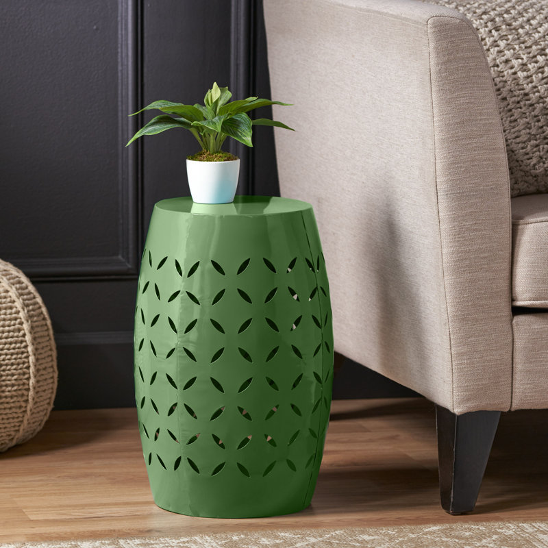 Table de bout cylindrique Babeth, Vert