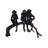 Three monkeys on a tree log - Bronze Statue -  Size: 27"L x 11"W x 18"H. 