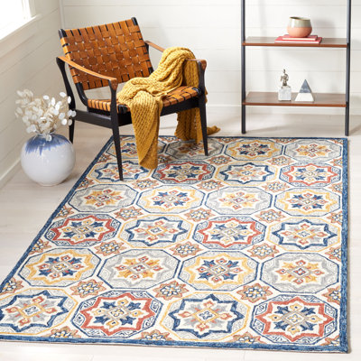 Metro Hand Tufted Wool And Cotton With Latex Geometric Rug