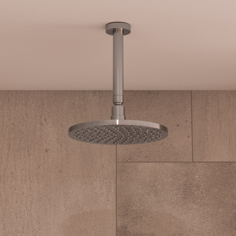 Pomme de douche fixe Rain, Nickel brossé