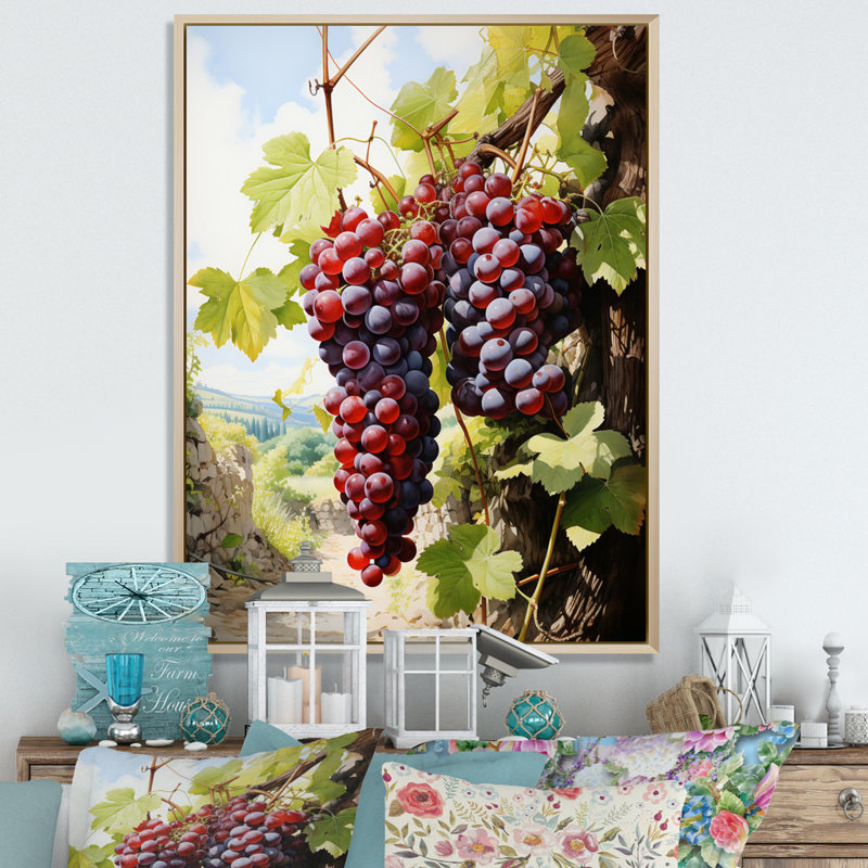 Vineyard - Ancienne sagesse - reproduction sur toile, H 20 po x l 12 po x P 1 po, Cadre naturel flottant