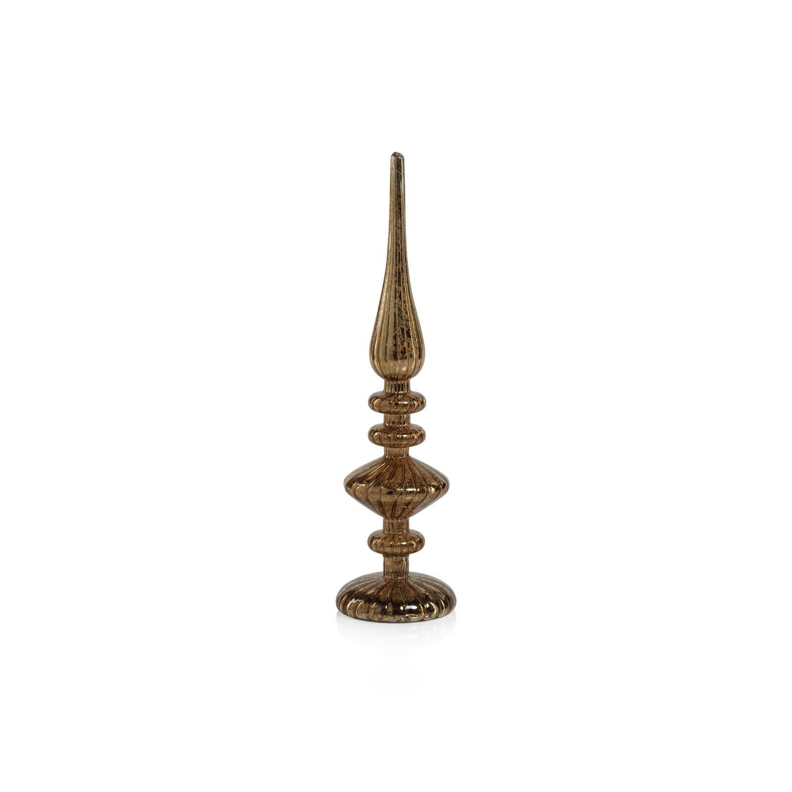 Azenor Decorative Accent, 13.25" H x 3.5" W x 3.5" D, Antique Gold