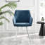 Eubanks Luxury Fabric Upholstered Dining Chair with Chrome Metal Legs - Modern Home-1430270371-1430270369