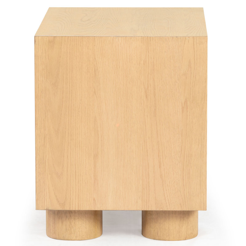 Addyson Wood 2 Drawer Nightstand, Natural
