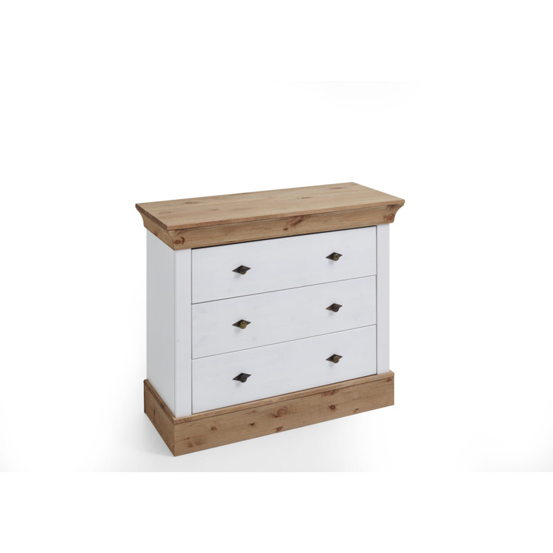 Leary Kids 3 - Drawer Dresser, White/Brown