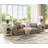 Farmhouse End Table Set Of 2 With Drawer And Rustic Mesh Door Stroage, Antique White