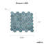 Dosseret de cuisine en mosaïque hexagonale en verre 2 po Honoro Hexite Honeycomb-73295101