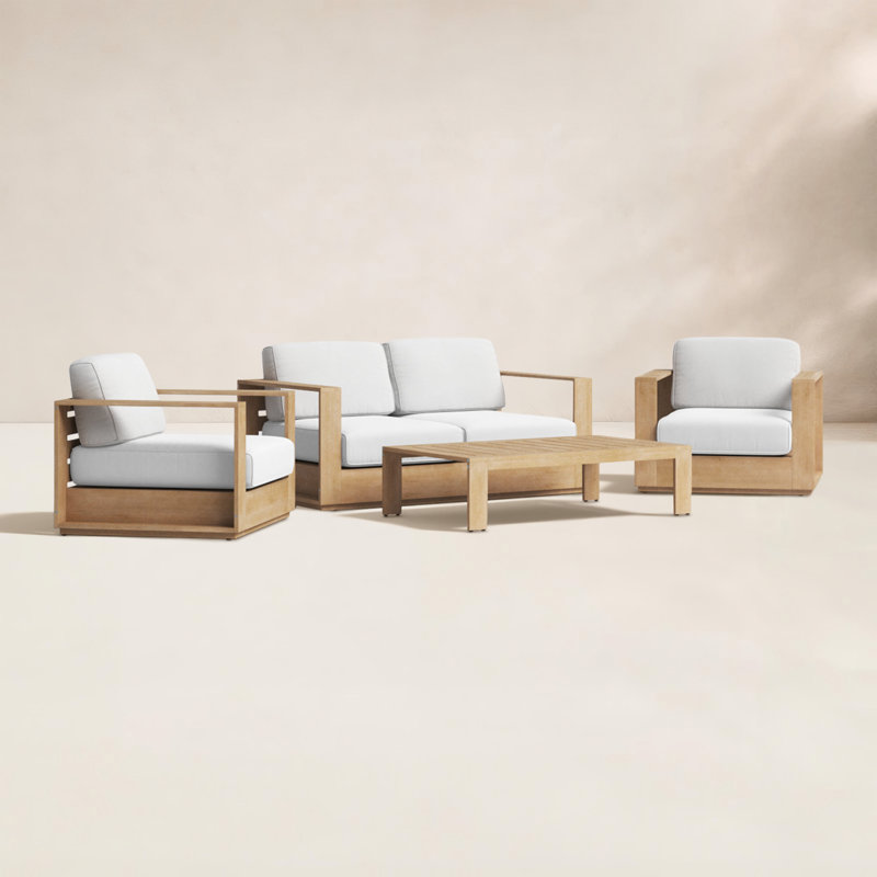 Harbor Acacia 4 - Person Patio Conversation Set with Cushions