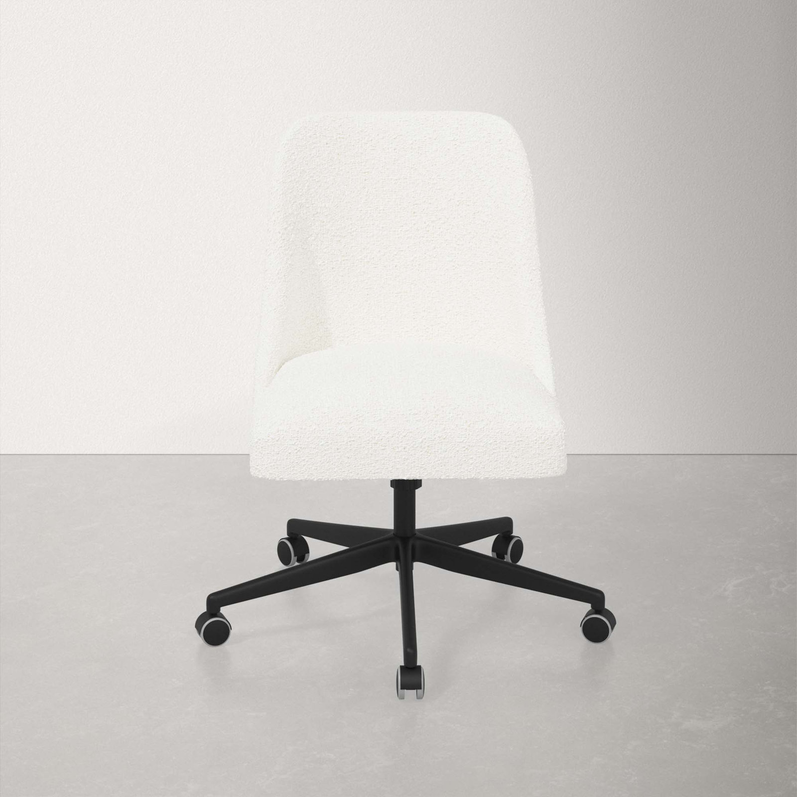 Acosta Office Chair, Classic Snow Boucle